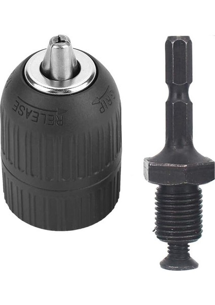 Parça El-Sıkı Chuck Seti Adaptörü Ağır Hizmet Tipi 13MM Anahtarsız Matkap Chuck ile Adaptör Donanım Araçları (Yurt Dışından) indirimleri