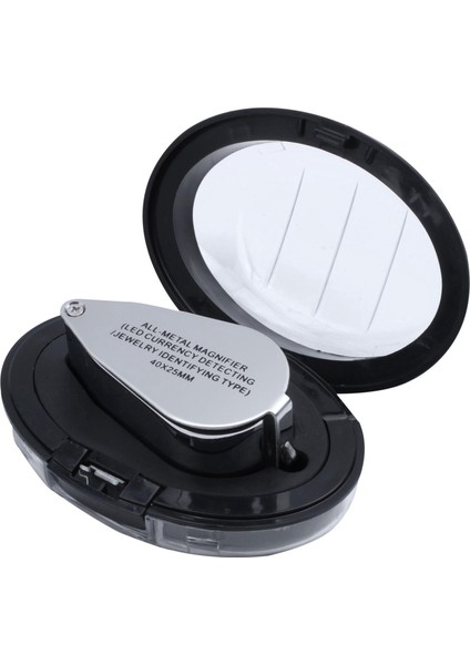 Adet 40X LED Cep Büyüteç Kuyumcu Gözlük Camı Döngü Lens Büyüteç Büyüteç Uv Işık (Yurt Dışından)