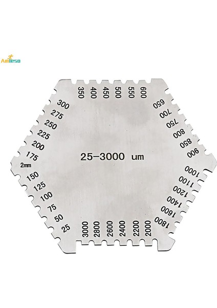 Adet Islak Film Tarak Altıgen Ölçer Thinkness Ölçer Cep Ölçer 37.5mm (Yurt Dışından)