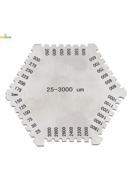 Adet Islak Film Tarak Altıgen Ölçer Thinkness Ölçer Cep Ölçer 37.5mm (Yurt Dışından)