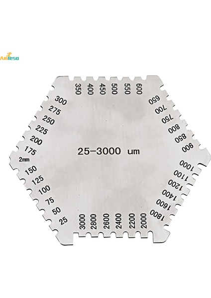 Adet Islak Film Tarak Altıgen Ölçer Thinkness Ölçer Cep Ölçer 37.5mm (Yurt Dışından)