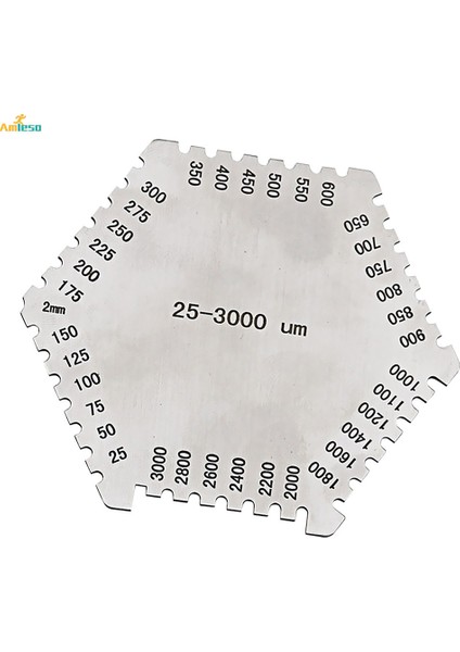 Adet Islak Film Tarak Altıgen Ölçer Thinkness Ölçer Cep Ölçer 37.5mm (Yurt Dışından)