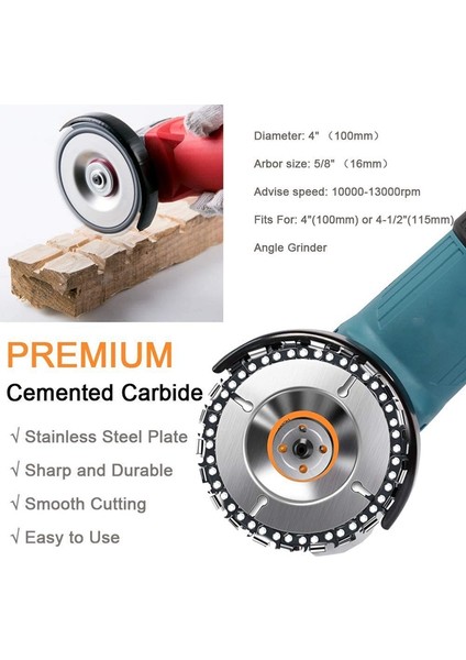 Adet Ahşap Oyma Diski 4 Inç 22-Diş Çelik Testere Bıçağı Açı Öğütücü Testere Diski Kesme ve Şekillendirme Için (Yurt Dışından) indirimleri