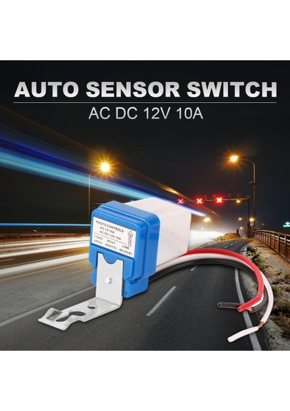 Ac Dc 12V 10A Otomatik Açma Kapama Fotoselli Sokak Lambası Fotoswitch Sensör Anahtarı (Yurt Dışından) modelleri