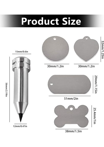 Bıçak Yapıcı-1 x Gravür Kafası 16 x Metal Damgalama Boşlukları-Gümüş (Yurt Dışından) modelleri