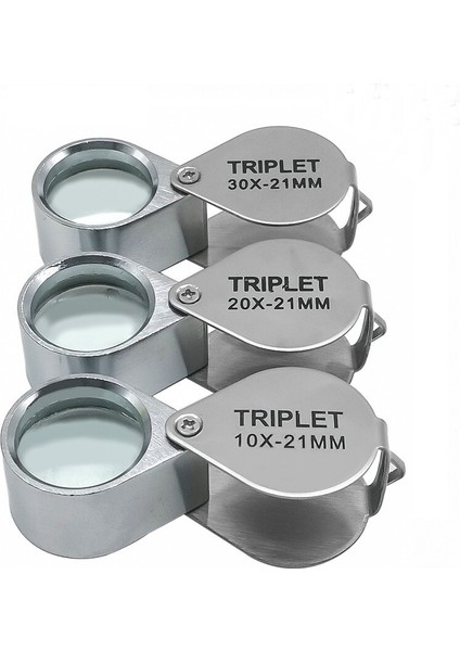 【eğlenceli Canlı】 Katlanır Jewllery Büyüteç Taşınabilir Büyüteç Cep Boyutu Güzel Jewllery Büyüteç Gözlük 10X 20X 30X Büyütme Metal (Yurt Dışından) fiyatları