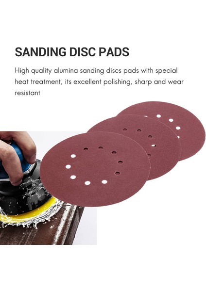 Rastgele Orbital Zımpara Makinesi Için-25 x 80 Tane Zımpara Kağıdı-Kırmızı-Kahverengi (Yurt Dışından) indirimleri