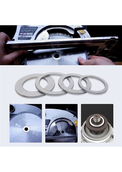 Testere Bıçağı Adaptör Halkası Seti Testere Bıçağı Burcu Açılı Taşlama Iç Açıklık Dönüşüm Contası Yüksek Kaliteli Gümüş Metal (12/paket) (Yurt Dışından) fiyatları