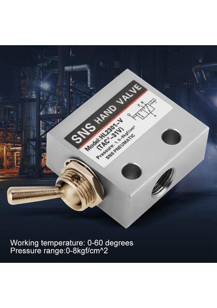 Sns Geçiş Anahtarı G1/8 Pnömatik Mekanik Valf Basıncı 0-8kgf/cm2 (Yurt Dışından)