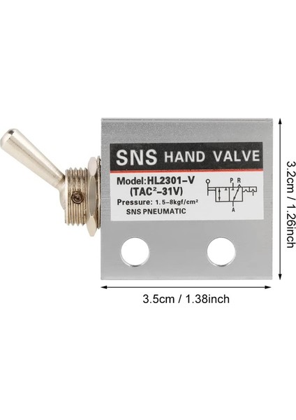 Sns Geçiş Anahtarı G1/8 Pnömatik Mekanik Valf Basıncı 0-8kgf/cm2 (Yurt Dışından) modelleri