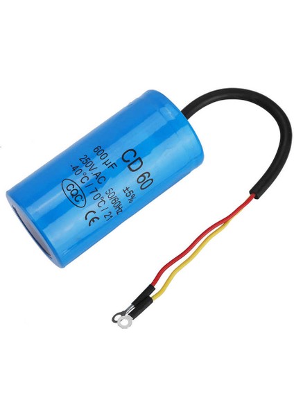 Çalıştırma Kapasitörü CD60, 250V Ac 600UF 50/60Hz Motorlu Hava Kompresörü, Kablo Uçları ile Elektronik Bileşenler Için Fan Kiti (Yurt Dışından) modelleri