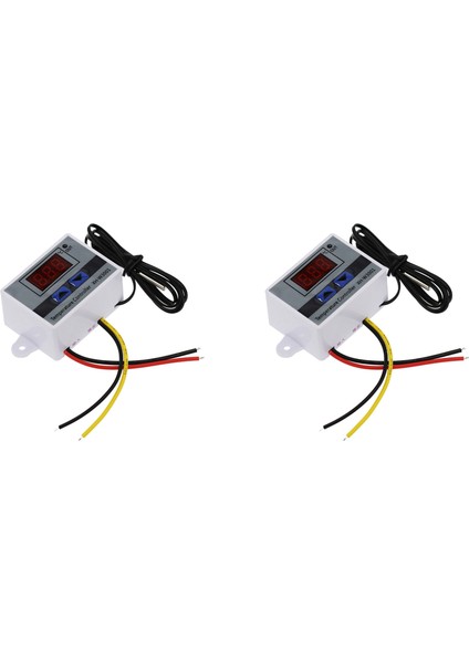 2x Dijital Sıcaklık Kontrol Cihazı Ekran Termostat Kontrol Anahtarı ve Termistör Sensörleri Sıcaklık Probu (12V 120W) (Yurt Dışından)