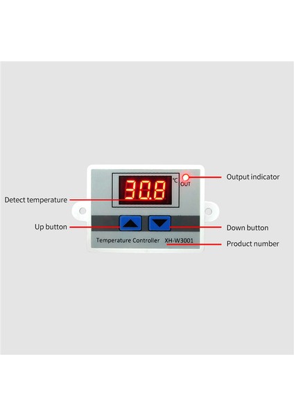 2x Dijital Sıcaklık Kontrol Cihazı Ekran Termostat Kontrol Anahtarı ve Termistör Sensörleri Sıcaklık Probu (12V 120W) (Yurt Dışından)