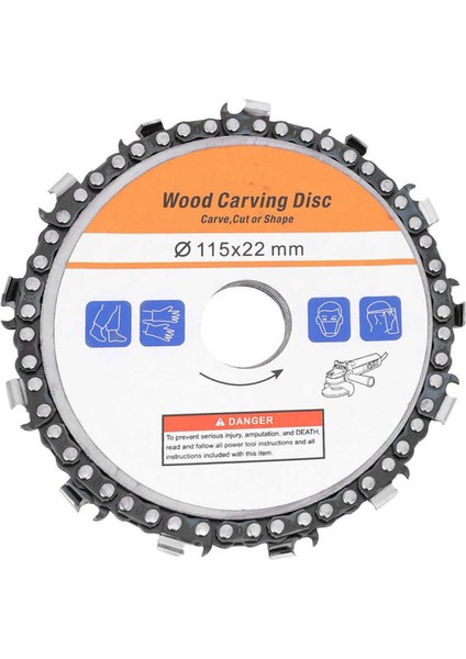 Ahşap Oyma Diski 4,5 Inç Açı Öğütücü Zincirli Testere Kesme Için Ağaç Işleme Aksesuarları (Yurt Dışından)