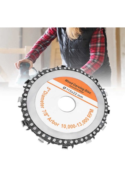 Ahşap Oyma Diski 4,5 Inç Açı Öğütücü Zincirli Testere Kesme Için Ağaç Işleme Aksesuarları (Yurt Dışından) modelleri