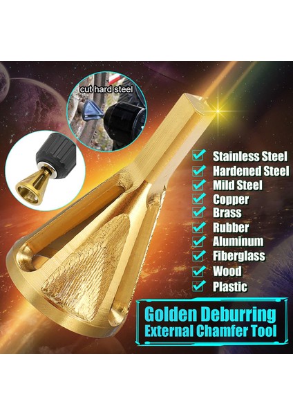 1pc Altın Çapak Alma Harici Pah Aracı Bit Çapak Kaldırmak Uygun Dayanıklı (Yurt Dışından)