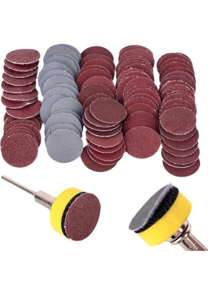Inç 100 Adet Zımpara Diskleri Ped Seti Yuvarlak Zımpara Kağıdı Kanca Döngü Zımpara Destekleyici (Yurt Dışından) fiyatları