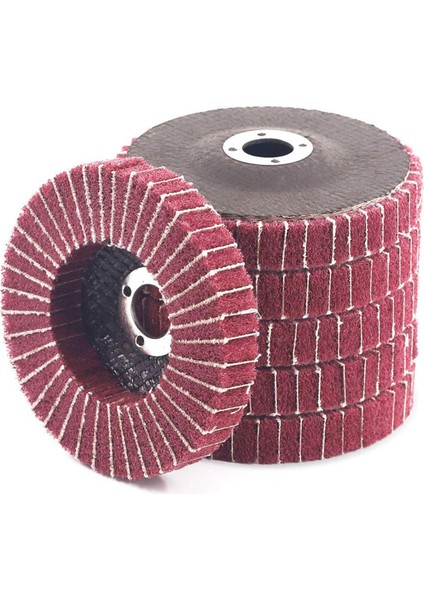 Nxfdsıoz 6 Adet 4 Inç 240 Grit Kırmızı Naylon Fiber Flap Diskler Zımpara Kağıdı Ile, Boya Kaldırma ve Paslanmaz Çelik Boru Parlatma Için Mükemmel (Yurt Dışından)