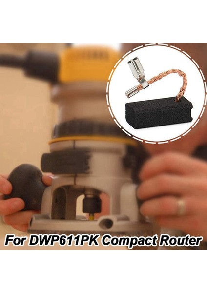 Zoroom 1 Adet Siyah Metal Pens Somun Dalma Yönlendirici Parçaları 12.7mm Merkezi Delik Çapı 22.5X27MM 4 Adet Karbon Fırça (Yurt Dışından)