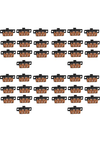 40 Adet Yüksek Topuz 6 Pin 3 Pozisyon Dpdt Panel Slayt Anahtarı 0.5A 50V Dc (Yurt Dışından)