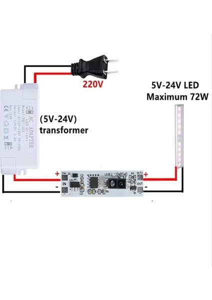 Ayak Koltukdokunmatik Anahtar Kapasitif Modül 5V-24V 3A LED Karartma Kontrol Lambaları Aktif Bileşenler Kısa Mesafe Tarama Süpürme El Sensörü (Yurt Dışından)