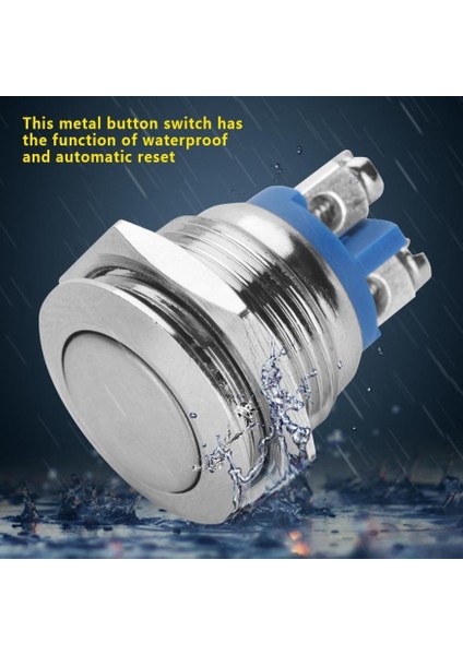 16MM Düz Üst Düğme Anlık Spst Araba Metal Itme Anahtarı (Yurt Dışından) indirimleri