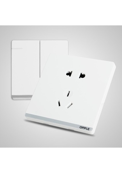 Opple Opple Aydınlatma Anahtarı Paneli S07 Yabai Büyük Basmalı Gizli 86 Tipi Duvar Beş Delikli Soket Iki Veya Üç Fiş (Yurt Dışından)
