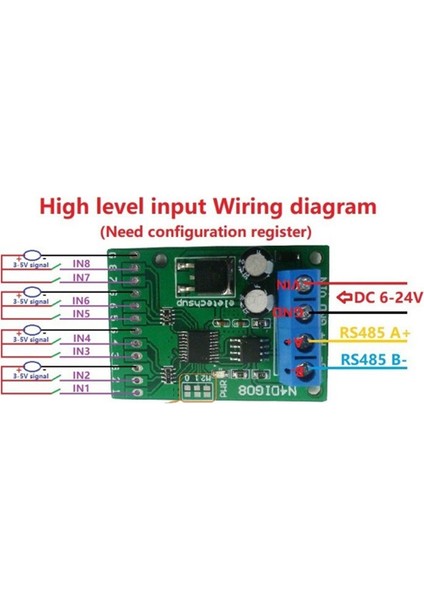 Namuny 2x 8ch Giriş/çıkış Dijital Anahtarı Ttl Lvttl Cmos RS485 Io Kontrol Modülü Plc Rölesi Için Modbus Rtu Kartı, (Pin Yok) (Yurt Dışından) fiyatları