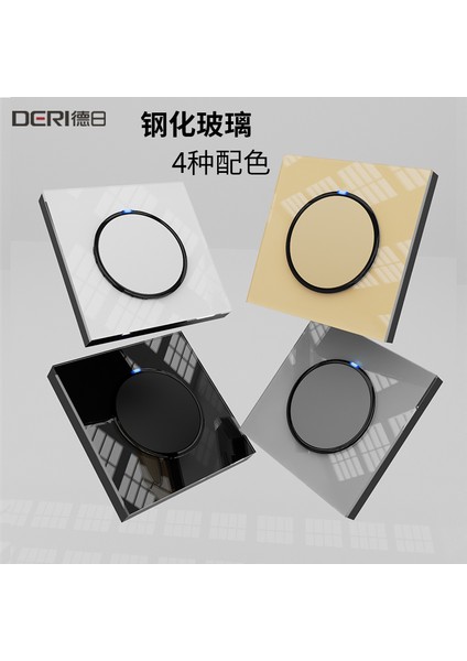 Alman ve Japon Cam Gri Nokta Anahtar Priz Paneli 86 Tip Herhangi Bir Tek Açık Çift Kontrol Duvar Ev Bir Açık LED Işık (Yurt Dışından) fiyatları