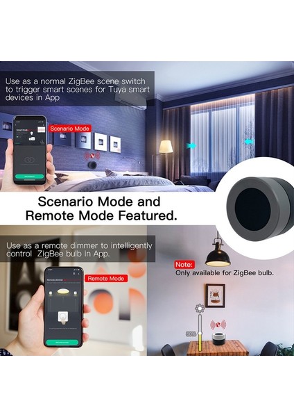 Tuya Zigbee Ev Otomasyonu ve Akıllı Aydınlatma Kontrolü Için Kablosuz Sahne ve Dimmer Anahtarı (Yurt Dışından)