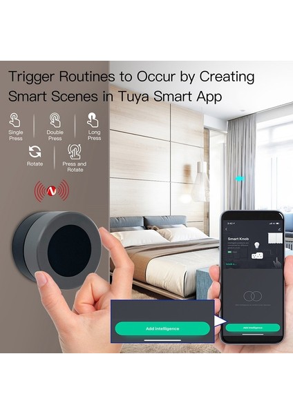Tuya Zigbee Ev Otomasyonu ve Akıllı Aydınlatma Kontrolü Için Kablosuz Sahne ve Dimmer Anahtarı (Yurt Dışından)