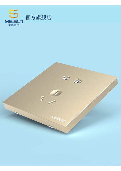 Meishang Ev Anahtar Priz Paneli Gözenekli 86 Tipi Gizli Duvar I6 Altın USB Beş Delikli Soket Anahtarı (Yurt Dışından) fırsatları