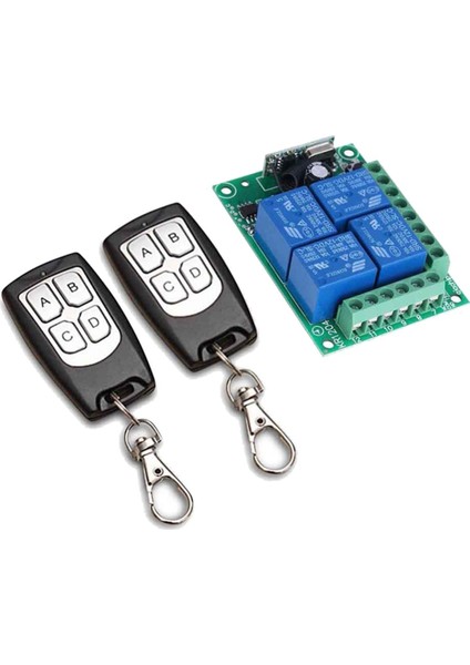 Kablosuz Uzaktan Kumanda Anahtarı Dc 12V 4ch Röle Alıcı Modülü (Yurt Dışından)