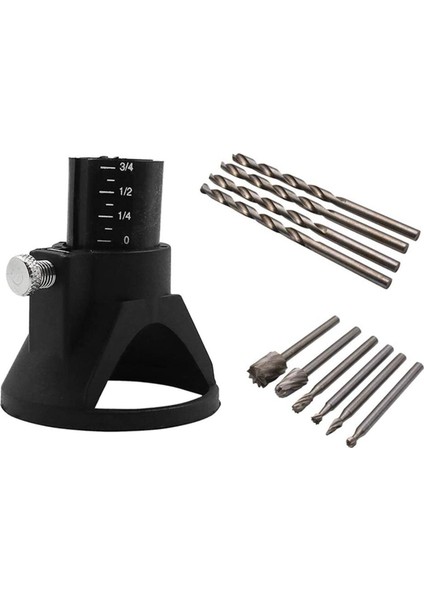 Bradoo- 11 Adet Çok Amaçlı Kesme Kılavuzu Kiti Şaft Hss Yönlendirme Freze Uçları ve Döner Aletler Için 4 Adet Büküm Matkap Ucu (Yurt Dışından)