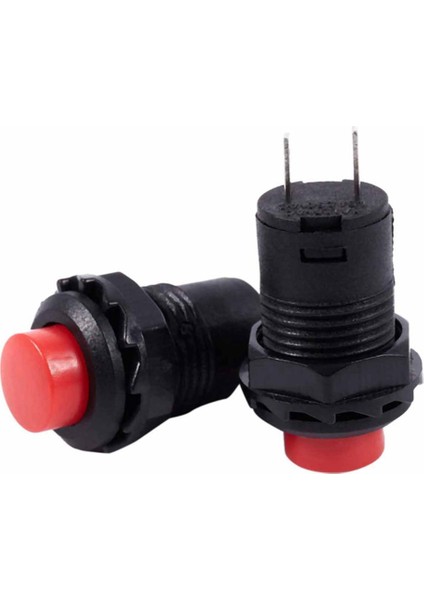 30 x Anlık Yuvarlak Başlıklı Panel Montajlı Spst 2 Pinli Basmalı Buton Anahtarı (Yurt Dışından)