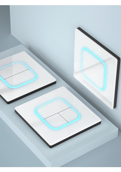 Gecko LED Geniş Diyafram Ev Beyaz 86 Çift Kontrol Temperli Cam Duvar Süper Nokta Anahtar Priz Paneli (Yurt Dışından) modelleri