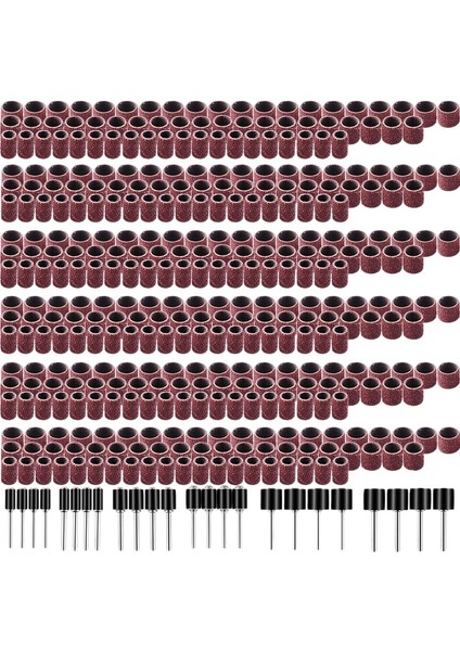 Flyeer 2020 384 Parça Tamburlu Zımpara Seti, 360 Parça Tırnak Zımpara Bandı Kollu ve Döner Alet Için 24 Parça Tambur Mandrel Dahil (Yurt Dışından) modelleri