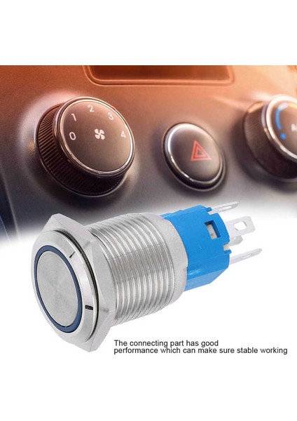 Anlık Basmalı Düğme Anahtarı 16MM LED 5pin Otomatik Sıfırlama 1no 1nc Metal Araba Modifikasyonu Için Işık Anahtarı (Yurt Dışından) modelleri