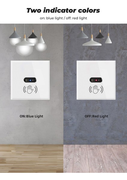 Akıllı Duvar Işık Anahtarı, Kızılötesi Sensör, Cam Ekran Paneli, Birleşik Krallık Nötr Kablo, 220V, 10A, Dokunmaya Gerek Yok, Kullanımı Kolay (Yurt Dışından) modelleri