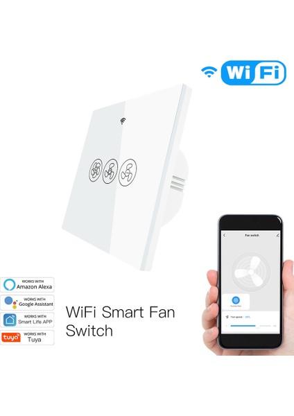 Wifi Akıllı Anahtar Akıllı Yaşam/tuya App Uzaktan Alexa ve Google Home Ab Için Çeşitli Hız Kontrolü (Yurt Dışından) fiyatları