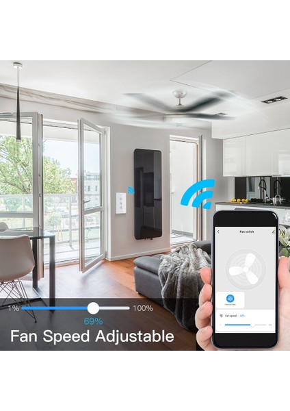 Wifi Akıllı Anahtar Akıllı Yaşam/tuya App Uzaktan Alexa ve Google Home Ab Için Çeşitli Hız Kontrolü (Yurt Dışından) modelleri