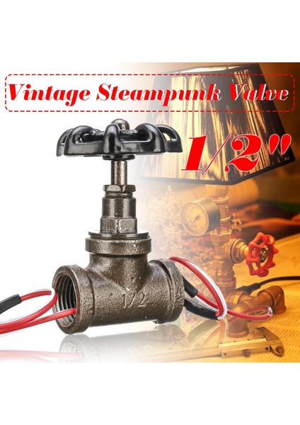 Geleneksel Demir Siyah Vintage Steampunk 1/2 (Yurt Dışından)