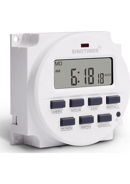 Sınotımer TM618N-2 220V Geri Sayım Süresi Fonksiyonlu Programlanabilir Zamanlayıcı Anahtarı (Yurt Dışından)