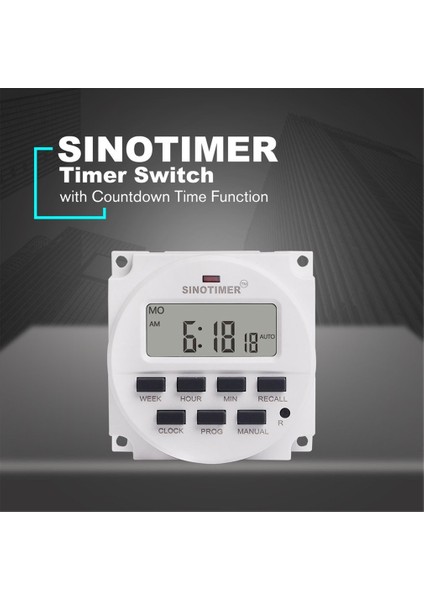 Sınotımer TM618N-2 220V Geri Sayım Süresi Fonksiyonlu Programlanabilir Zamanlayıcı Anahtarı (Yurt Dışından) fırsatları