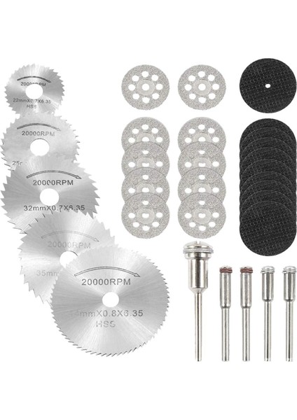 30 Adet Elmas Kesme Diskleri Havalandırmalı Elmas Kesme Diski Kiti Reçine Kesme Tekerlekleri Yüksek Hız Çelik Saplı Testere Bıçakları (Yurt Dışından)