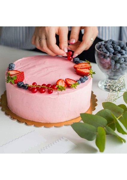 Jaerbee 12 Parça Akrilik Kek Disk Seti, Kek Kazıyıcı Kek Dekorasyon Tarak Yuvarlak Kek Diskleri Merkezi Delikli Daire Taban Panoları (Yurt Dışından) fırsatları