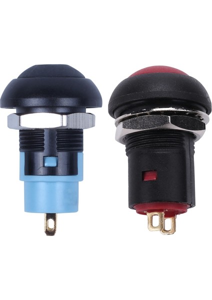 Adet Açma-Kapama Mandallama Su Geçirmez 12MM Basmalı Düğme Anahtarı Spst 2A IP67, Kırmızı ve Siyah (Yurt Dışından) modelleri