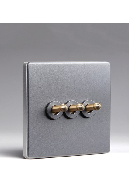 Duvar Dekorasyonu Anahtar Priz Paneli Gümüş Grisi Iskandinav Retro Antika Pirinç Kolu Modern Minimalist Set 86 (Yurt Dışından) modelleri