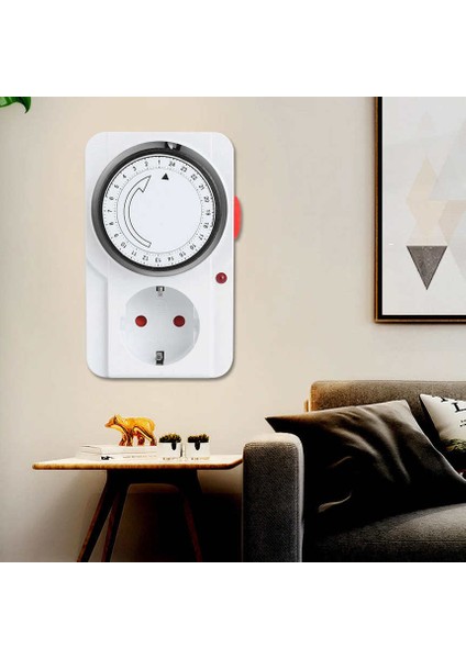 24 Saat Mekanik Plug-In Zamanlayıcı Işık Dahili Soket Ev Güvenlik Aracı Avrupa Fişi 230V Lambalar Için Fan Tatil Işıkları (Yurt Dışından) fırsatları