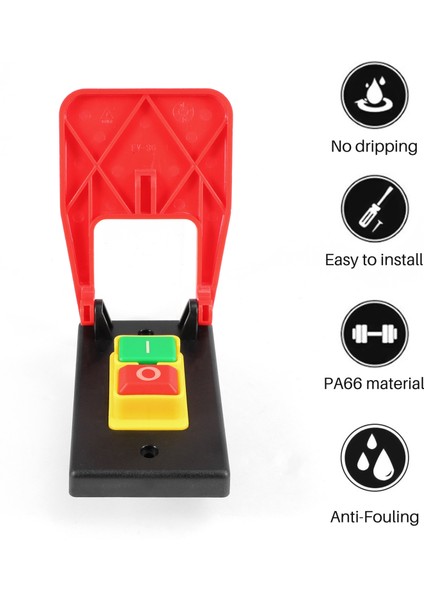 Kapalı-Açık Kırmızı Kapak Acil Durdurma Düğmesi Anahtarı 16A Güç Kapatma/düşük Gerilim Koruması Elektromanyetik Başlatma Anahtarı (Yurt Dışından) modelleri